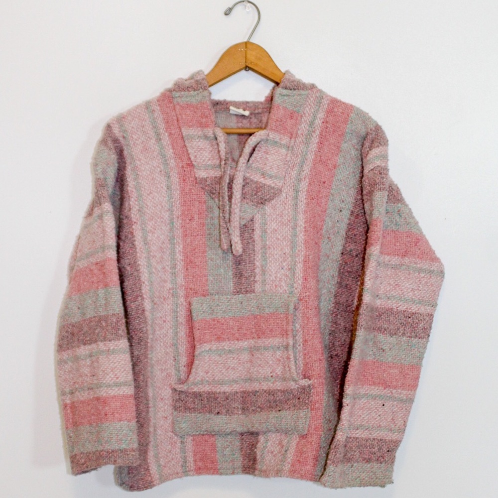 Pink, blue and purple drug rug hoodie